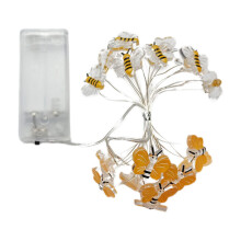 IUYT6Bee Cordão de Luzes em Formato de Abelha - Luminária Decorativa de Natal com Fio de Cobre LED - Presente Ideal para o Dia a Dia