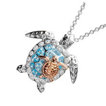 1 collana originale e creativa con tartaruga marina, catena da spiaggia, collana con tartaruga e animale