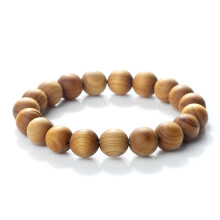 NANAHuang6/8/10MM Arborvitae Treperler Armbånd Svart Blomst Pære Aroma Elastiske Armbånd Kvinner Menn Bønn Heldig Buddhisme Buddha Smykker