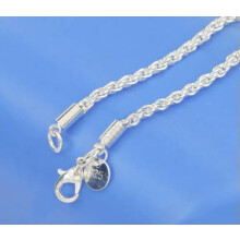 RSAMD16-24inch925Collane da polso con corda flash argento 2MM di larghezza Collana semplice X05-16