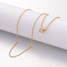 20 pezzi di catene per collana in acciaio inossidabile 304 con placcatura ionica (IP) e chiusura a moschettone, colore oro, 450 mm (17,72 pollici),