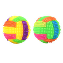 Brinquedos para mastigar JUNTEX para cães de pequeno a grande porte, bolas brilhantes com guizo, borracha atóxica para filhotes, ajudam a limpar os