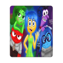 Inside Out2-musematte, 25x30 cm, sydd kant, sklisikker gummibase, vaskbar lycra-klut – kompatibel med datamaskiner og bærbare datamaskiner