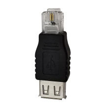 YEUHTLL USB2.0AF A Hona till PC RJ11 Hane Kristallhuvud Lan Nätverksadapter Kontakt