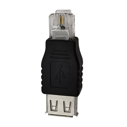 YEUHTLL USB2.0AF Θηλυκό σε PC RJ11Αρσενικό βύσμα προσαρμογέα δικτύου Lan Crystal Head