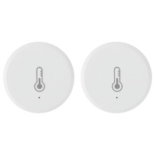 2x ZigBee Smart Temperatur- und Feuchtigkeitssensor, batteriebetriebenes Mini-Hygrometer für mehr Sicherheit mit Tuya Smart Life App