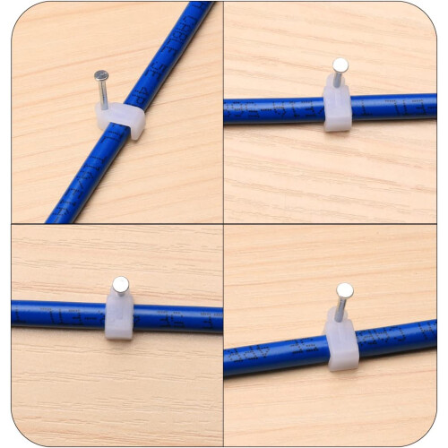 Κλιπ καλωδίων Ethernet 200 τεμαχίων για καλώδια Cat6 Flat Λευκό - 7,5 χιλ. 2