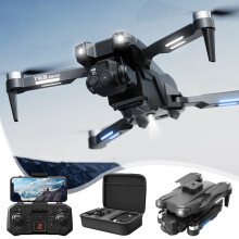 lulshou Drone met camera, FPV-drone met borstelloze motor, 2.4G RC-quadcopter met LED, nachtzicht, pan-tilt, hoogtebehoud en obstakeldetectie.