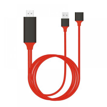 Prettyui1080P HD HDMI-speilingskabel Telefon til TV HDTV-adapter USB-ladekabel