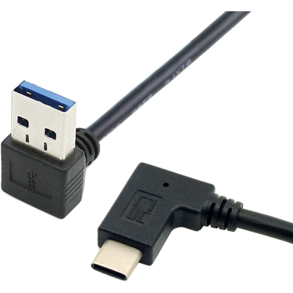 Xiwai 30Cm Reversible Usb 3.1 Usb-C Ang To 90 Degree Down Ang A Male Data Cable For Tablet Mobile Phone 9048212832287
