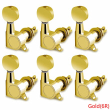 RONSHIN 6-delige set stemmechanieken voor elektrische gitaar, akoestische folk gitaar, stemmechaniek met spoel, vervangingsonderdelen