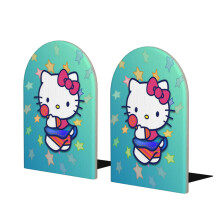 Confezione da 2 fermalibri Hello Kitty, simpatici fermalibri a cartone animato, resistenti, in metallo di alta qualità, decorativi, ideali per