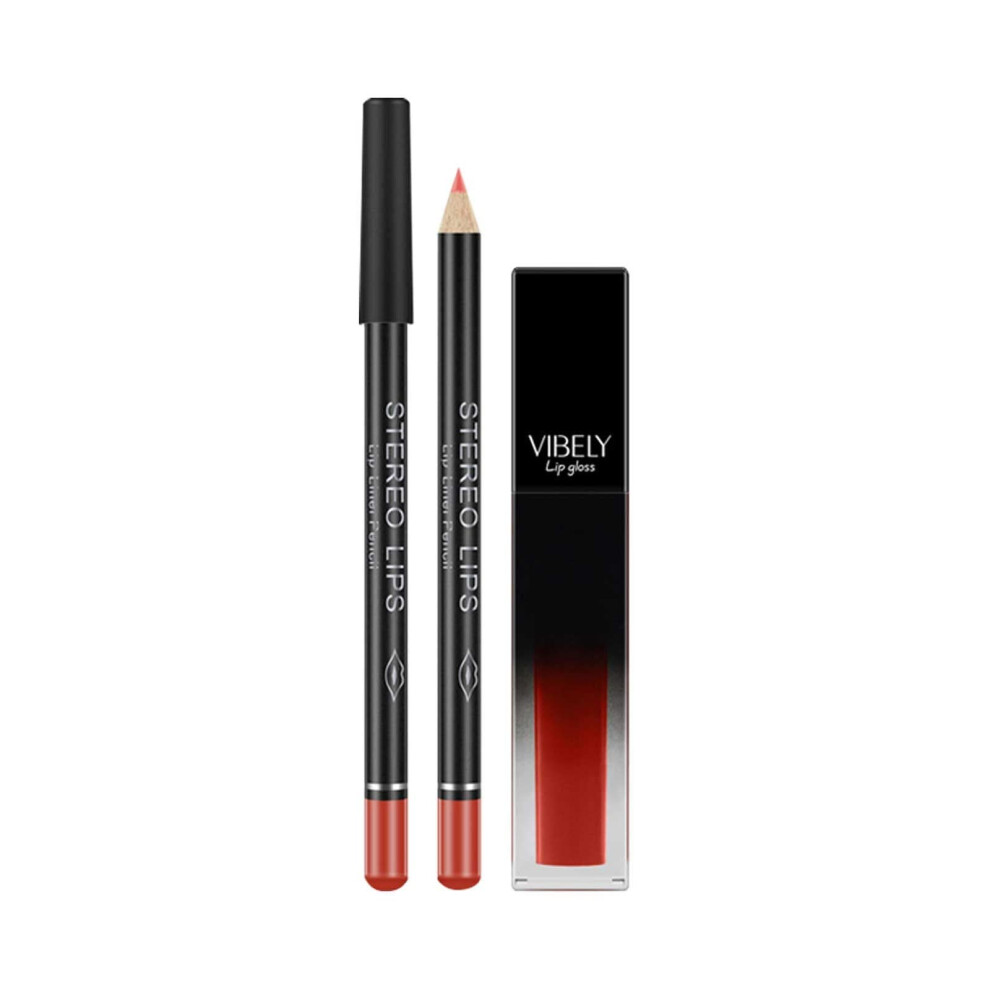 Matte Liquid Lipstick Set with Waterproof Lip Liner, Long Lasting  Pigment Gift Combo