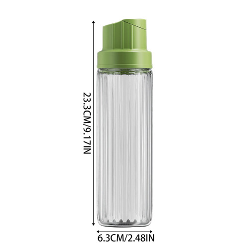Διανομέας ελαιολάδου 500ml, Σφραγισμένο εργονομικό γυάλινο μπουκάλι με καπάκι, 2