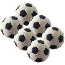 6-teiliges Set Ballmodell-Ornamente, Heimdeko-Spielzeug, Miniatur-Fußballrequisiten aus Gummi