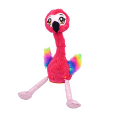 Brinquedo de pelúcia interativo Flamingo Pets Alive Flamingo rosa dançando