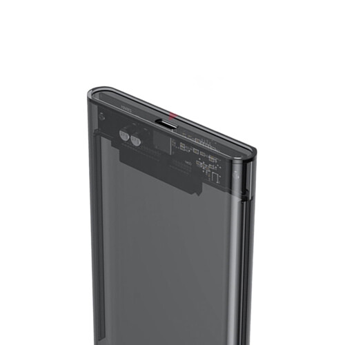 jixopn Φορητή θήκη SSD 2.5", διαφανές περίβλημα σκληρού δίσκου, USB3.0/Type-C, συμβατό με SATA 1
