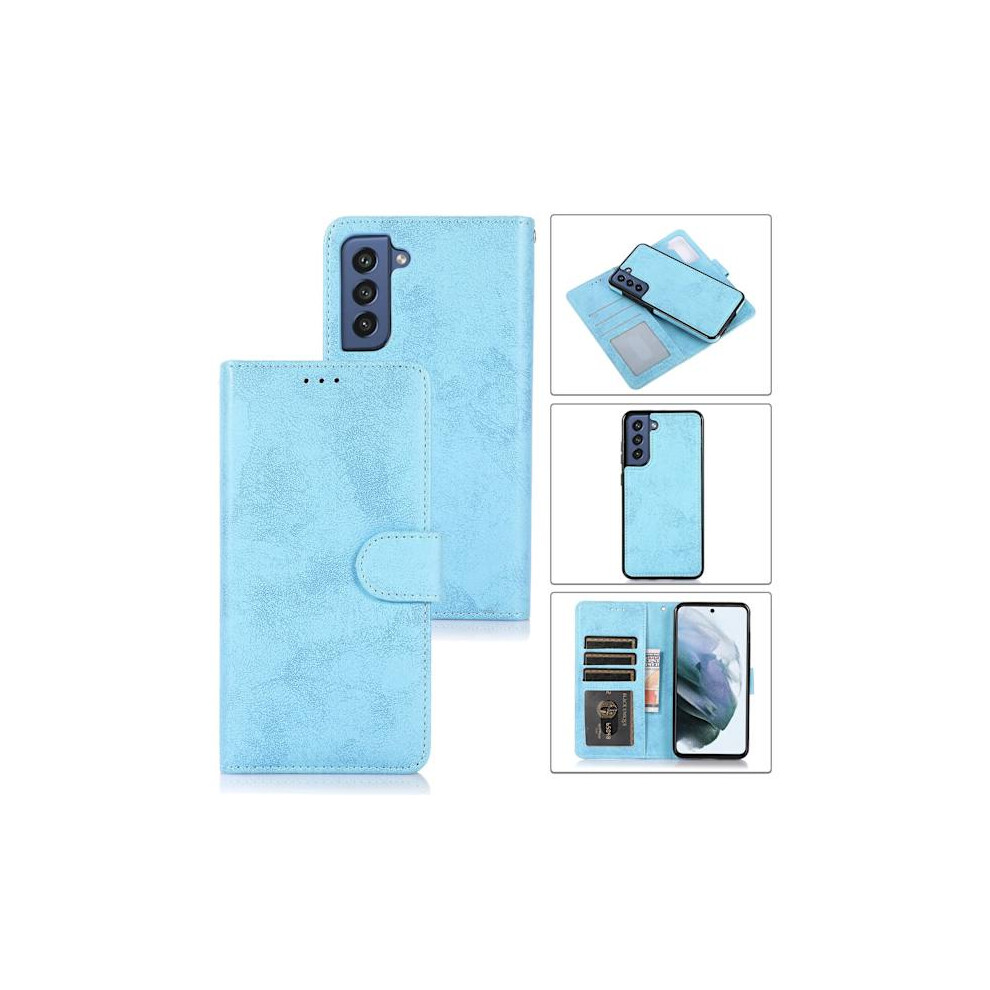 Compatible With Samsung Galaxy S21 Fe - Stylish Practical Leman Wallet Case Sky Blue 9048212878490