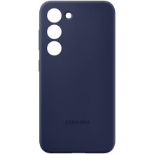 Geschikt voor gebruik met het siliconen hoesje van de Samsung Galaxy S23+, comfortabel in de hand, valbestendig, marineblauw/donkerblauw S23+
