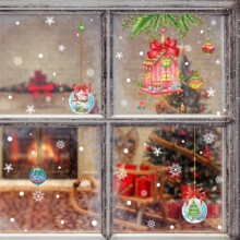 Offres du Cyber Monday 2024 : Stickers muraux de Noël Viflosae, autocollants électrostatiques flocons de neige pour décoration intérieure, verre