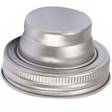 1 unidad de tapa agitadora de acero inoxidable 304 duradero para tarros Mason (plateado)