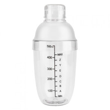 Botella mezcladora Dekaim, de resina de policarbonato transparente antifugas, con escala medidora (500 ml).