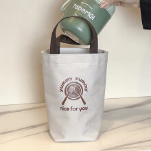 Sac à lunch YOTTUISKI pour femmes - Grande boîte à lunch isotherme en toile avec cordon de serrage, sac bento réutilisable pour le travail, le