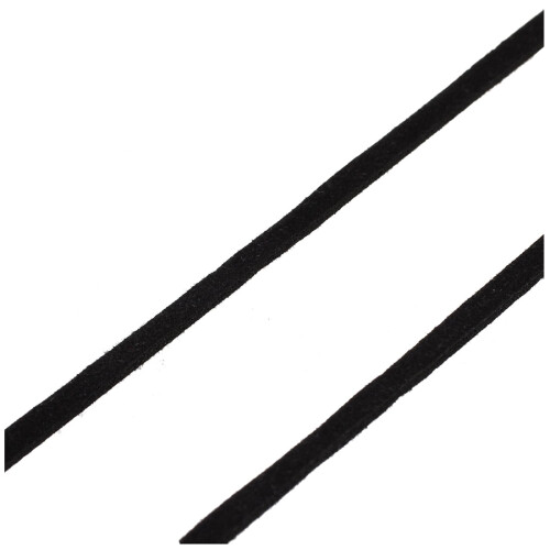 18m semsket skinnsnor 2mm svart DIY-deko 1