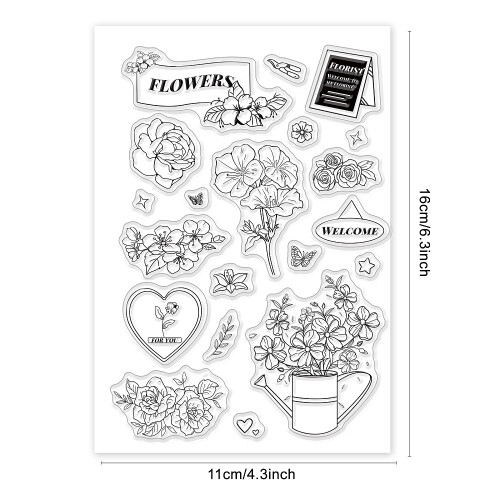 φύλλο PVC πλαστικές σφραγίδες για DIY Scrapbooking άλμπουμ φωτογραφιών διακοσμητικές 1