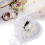 Dekaim Ringhouder Elegant Wit Hartvormig Trouwring Kussenhouder Doos (Wit) 4
