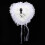Dekaim Ringhouder Elegant Wit Hartvormig Trouwring Kussenhouder Doos (Wit) 6