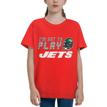 NY Jets T-Shirt für Jungen und Mädchen, kurzärmelig, Rundhalsausschnitt, mit Sport-, Football- und Baseball-Logo – das perfekte Geschenk für