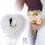 Dekaim Ringhouder Elegant Wit Hartvormig Trouwring Kussenhouder Doos (Wit) 3