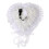 Dekaim Ringhouder Elegant Wit Hartvormig Trouwring Kussenhouder Doos (Wit) 1