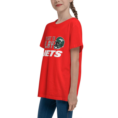 NY_Jets Αγόρια και Κορίτσια για Εφηβική Ηλικία Μπλούζα με Στρογγυλή Λαιμόκοψη και 2