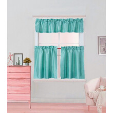 3 darabos konyhai sötétítő függönypanel szett 137x61 cm K4