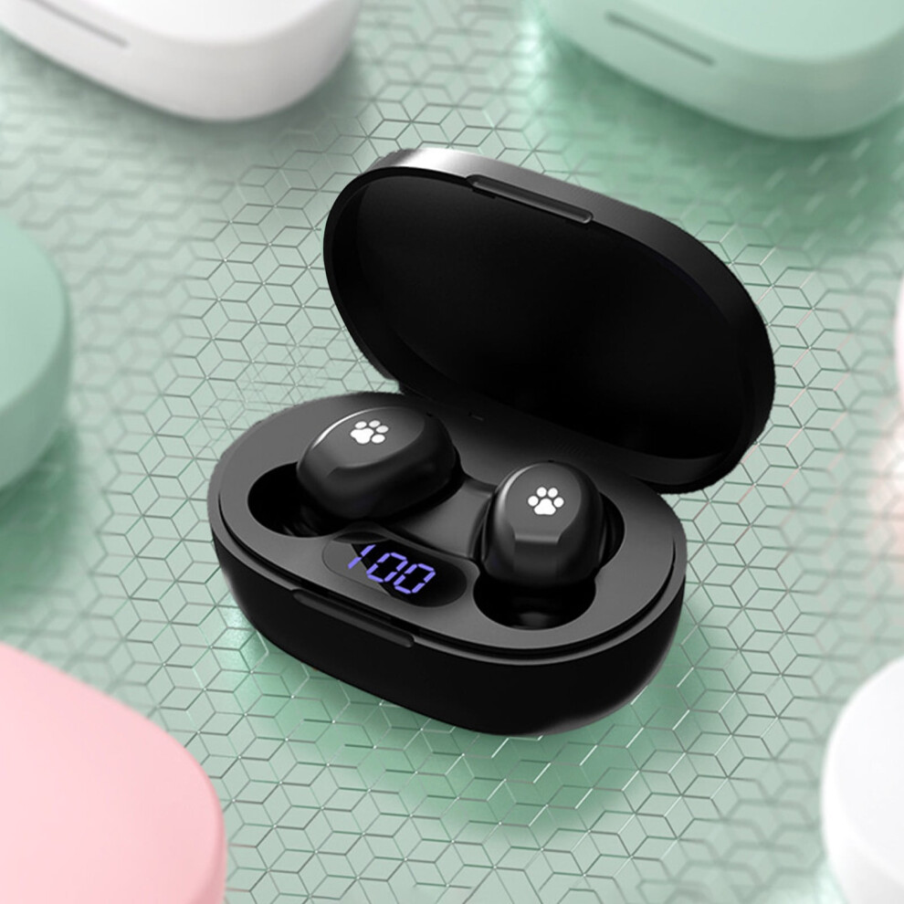 Avtoify Bluetooth Headphones 5.3 Wireless Earbuds Breathing Lamp Noise Reduction Bass Sports Earphones Microphone Stereo Headset Black 9048212978954