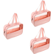 Transparante cosmetische tassenset - 3 stuks organizers voor make-upkwasten en sieraden, PVC reisetui voor toiletartikelen en knutselspullen XCK#632