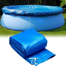 Cubiertas para piscinas Crowdstar resistentes a los rayos UV, PE azul, 183 cm