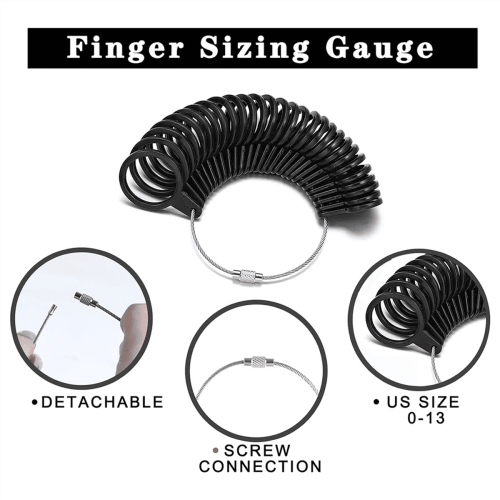 7-Piece Ring Sizer Measuring Tool for Both Men and Women Includes Finger Ring Measurer, Ring Sizers, Ring Making Kit 2