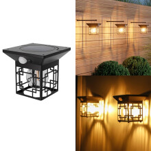 Cailmei Lampes solaires d'extérieur pour jardin, applique murale, éclairage extérieur pour villa, lampe à détecteur de mouvement, taille unique