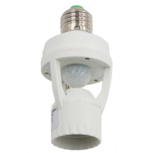 Aousin Sockel E27 Konverter 110-240V Lampsockel med PIR Rörelsesensor Glödlampsbrytare