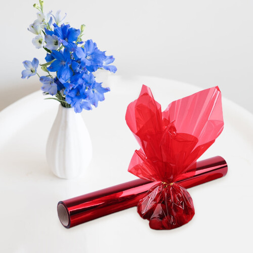ZTGD 1 Roll Decorative Bright Color Cellophane Wrap Roll Plastic Visual Effect Cellophane Roll for Party 1