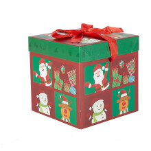 Grandes boîtes cadeaux de Noël avec couvercles, motif bonhomme de neige et Père Noël, idéales pour la décoration de Noël, les cadeaux, le