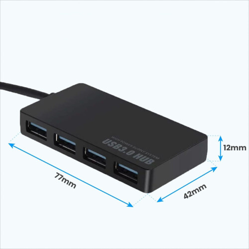 Διανομέας USB Hub 3.0 με μακρύ καλώδιο, εξαιρετικά λεπτός επεκτατήρας πολλαπλών θυρών 1