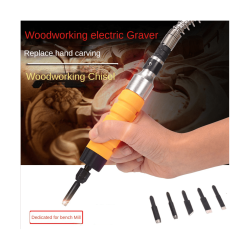 Electric Chisel + 5 Knives + Open Wrench Engraving Tools Engraving Chisel Engraving Pen 2