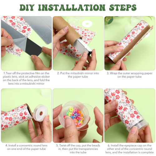 5 σετ κιτ κατασκευής καλειδοσκοπίων DIY Χειροποίητο εκπαιδευτικό παιχνίδι 2