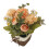 Rosa arancione artificiale in vaso 10,5  10,5  8 cm 9