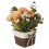 Rosa arancione artificiale in vaso 10,5  10,5  8 cm 8