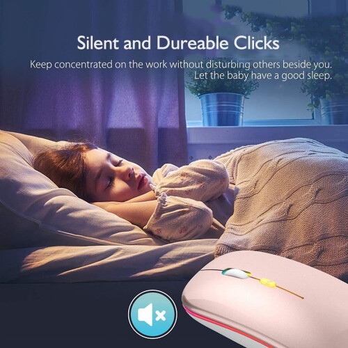 2.4G Wireless Mouse RGB Rechargeable Mice Wireless Computer Mause LED Backlit Ergonomic Gaming Mouse for Laptop PC 1